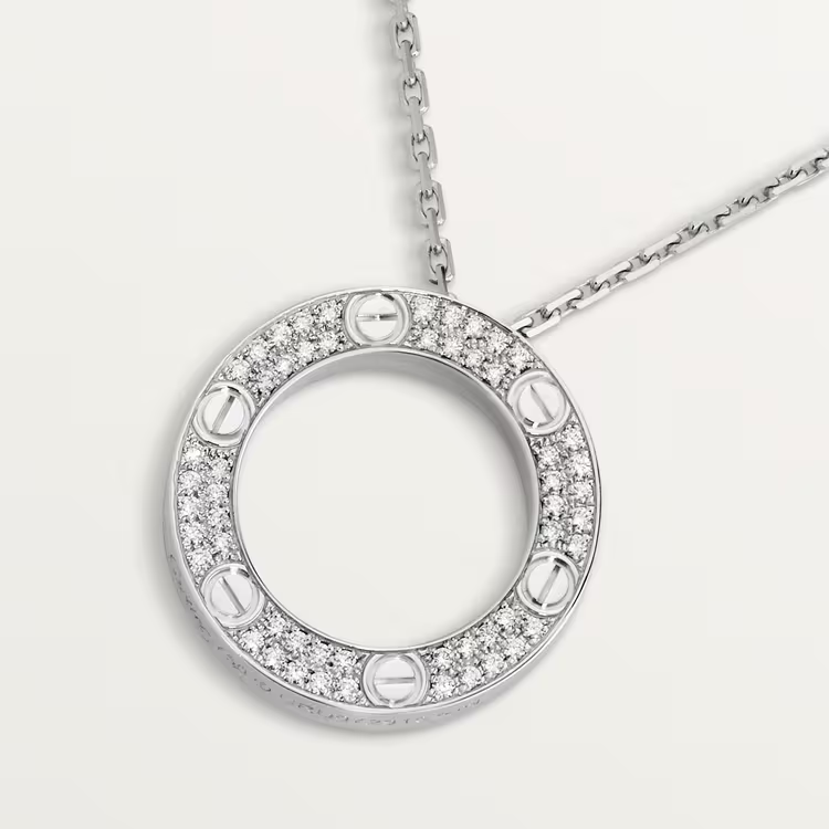 LOVE NECKLACE, DIAMOND-PAVED